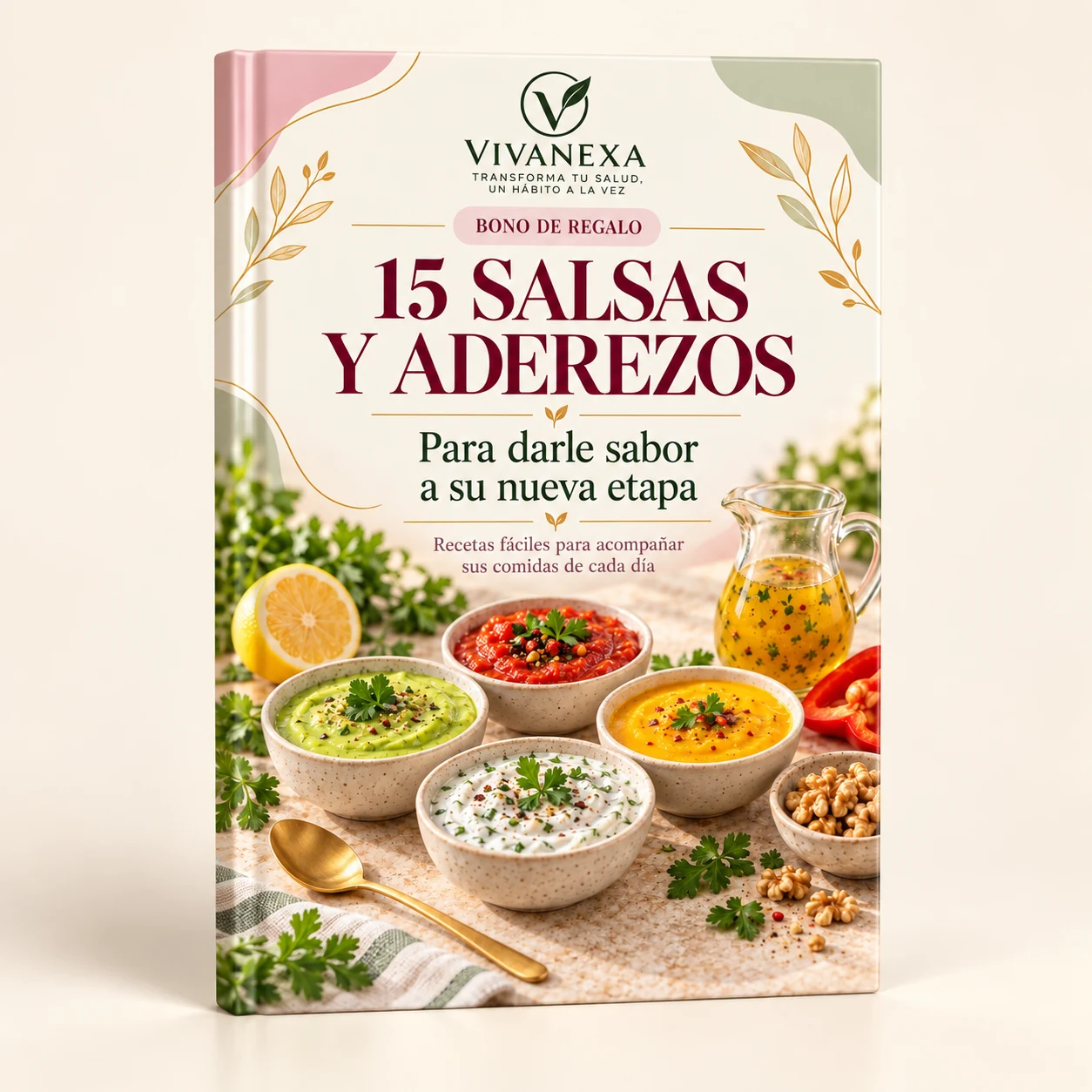 Portada real del bono 15 salsas y aderezos